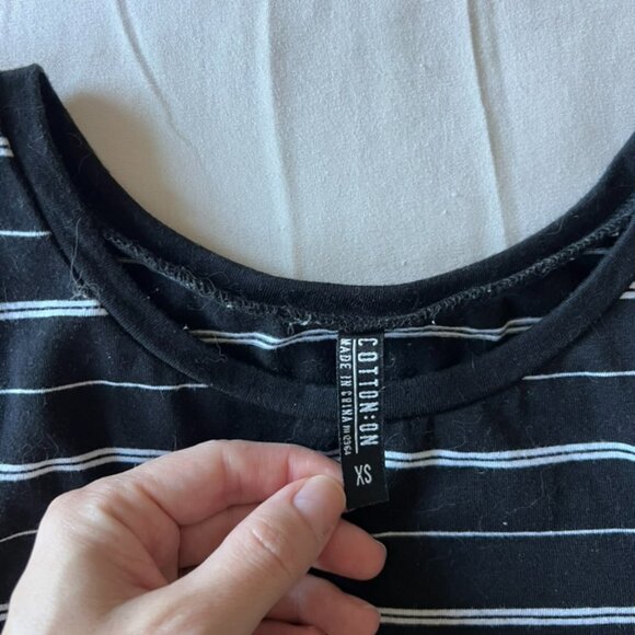 Body con striped midi dress - Picture 2 of 2